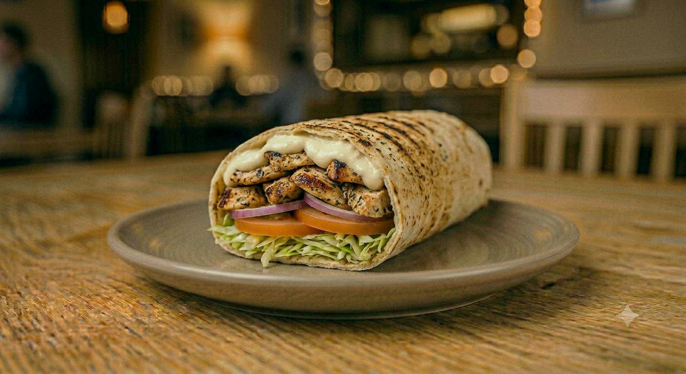 Grilled chicken shawarma